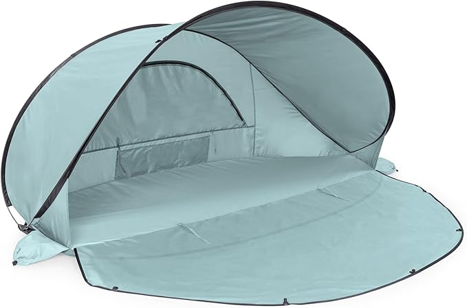 Picnic TIME Manta Portable Beach Tent, Fully-Assembled Pop Up Tent, Beach Shade and Sun Shelter, Instant Outdoor Shade wit...
