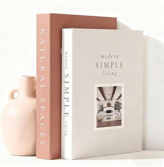 Xydedoing Decorative Books for Home Decor,2 Pcs Modern Minimalist Faux Book for Home Decoration,Coffee Table Decor,Living ...