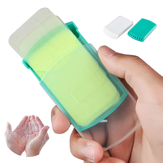 HongyiTime 2 Boxs (100 Sheets) Hand Washing Soap Sheets for Outdoor Travel,Portable Camping Hand Soap,Hiking Washing Hand ...