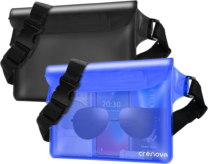 Waterproof Bag Fanny Packs for Women, Cruise Vacation Essentials Waterproof Pouch for Phone Passport Purse, Floating Dry B...
