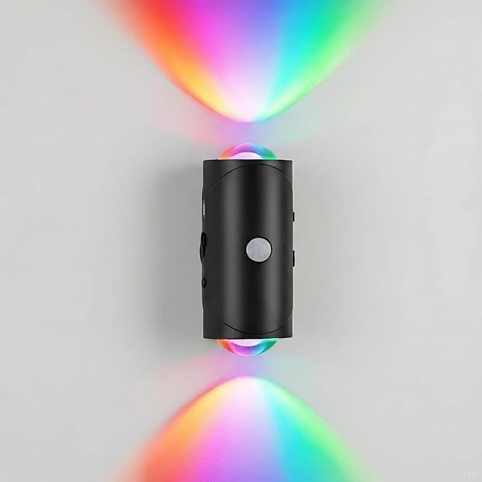 ZSYZDL Rechargeable Motion Sensor Night Light, Magnetic RGB Color Changing LED Ambient Lighting, Compact Battery Operated ...
