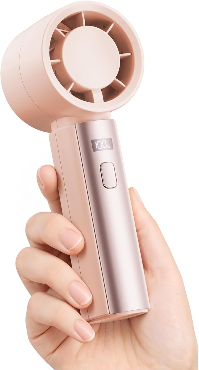 Gaiatop Small Handheld Personal Fan, Powerful High Speed Turbo Cooling, 4000mAh USB Rechargeable Battery Powered Mini Port...
