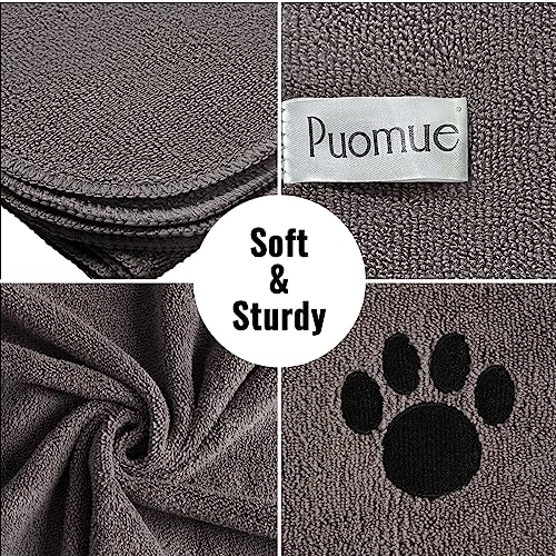 Puomue Microfiber Dog Towels for Drying Dogs, Super Absorbent and Soft Pet Grooming Towel, 40 Inch X 23.6 Inch, Perfect Do...