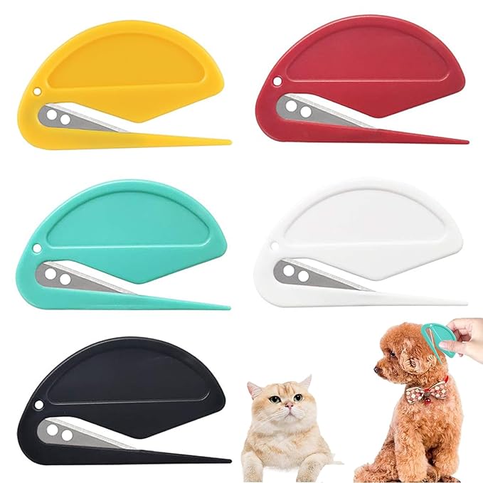 Cyhdddr 5Pcs Knotting Comb for Cats, Pet Knotting Comb De knotting comb for Dog Pet Hair Removal Tool Cat Dog Grooming Sup...