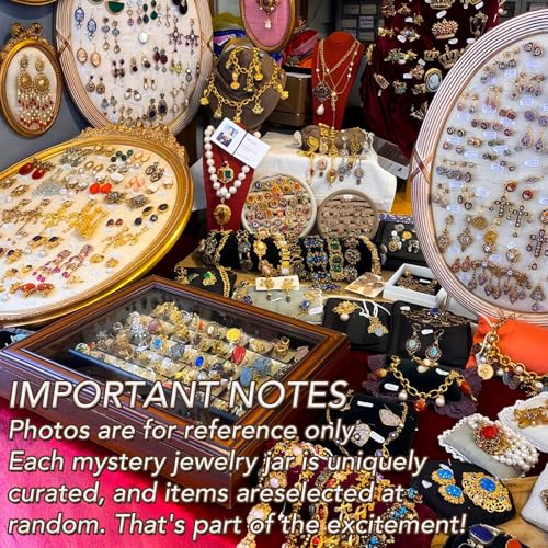 SMUOBT Mystery Jewelry Jar Bundle - 40-45 Piece Surprise Jewelry Box for Women,Gift Set (Necklace, Earrings, Rings,Kracele...