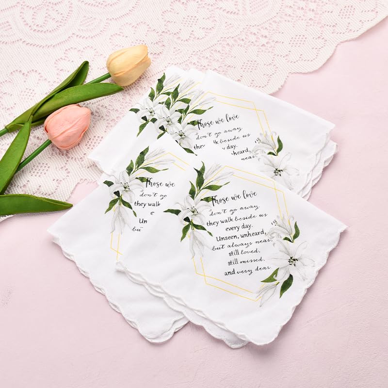 Funeral Favours for Guests Sympathy Handkerchiefs for Women Men Bereavement Gifts for Loss of Dad Mum Those We Love Don't ...