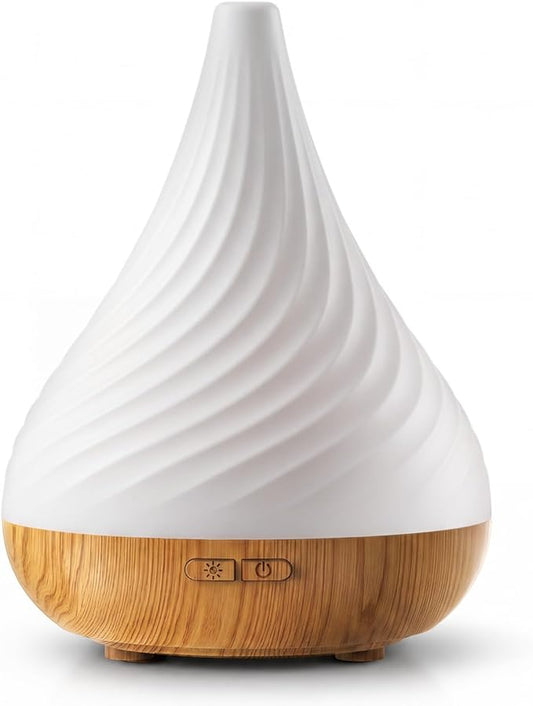 Cegsin Essential Oil Diffuser with Adapter, 130ml Aromatherapy Scent Machine for Home & Office, 7 Color LED & Breathing Li...
