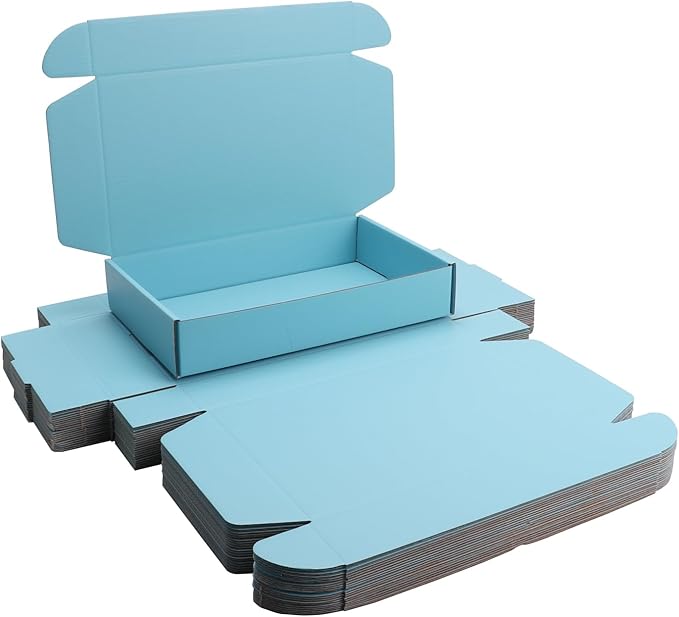 Blue Shipping Packaging Boxs KAXILU 20pcs Shipping Boxs Size-L10.5xW6.3xH2 inchinch Suitable E-Commerce Packaging