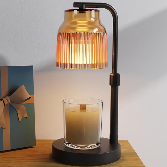 showyearn Candle Warmer Lamp with Timer Dimmer,Adjustable Height with 2 Bulbs,Birthday Gifts for Women,for Jar Candles Hom...