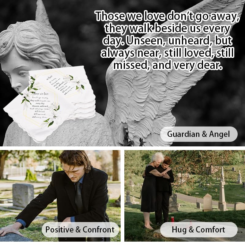 Funeral Favours for Guests Sympathy Handkerchiefs for Women Men Bereavement Gifts for Loss of Dad Mum Those We Love Don't ...