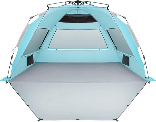 Oileus XX-Large Pop Up Beach Tent Sun Shelter for 5-6 Person Portable Sun Shade Instant Tent for Beach with Carrying Bag, ...