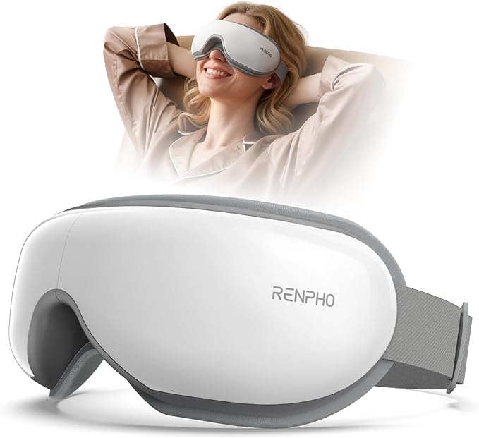 RENPHO Eye Massager with Heat, Mothers Day Birthday Gifts for Mom Women Men Her, FSA Eligible HSA Eye Mask for Migraine Re...