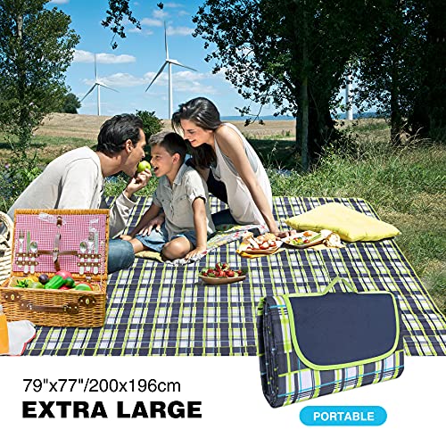 REDCAMP Extra Large Picnic Blanket Waterproof Sandproof, Durable Oxford Foldable Picnic Mat Outdoor Blanket for Lawn Park ...