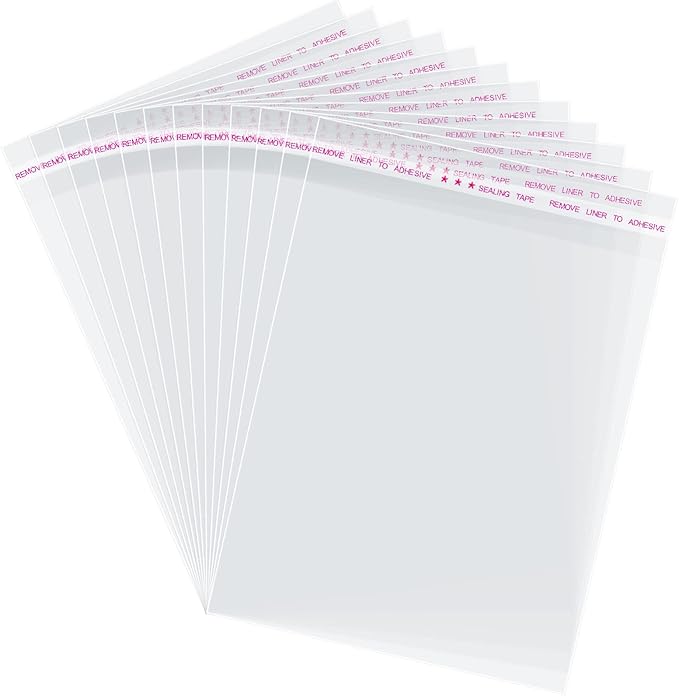 Morepack Self Sealing Cellophane Bags,5x7 Inches 200 Pcs Clear Resealable Cookie Bags Self Adhesive for Packaging Cookies,...