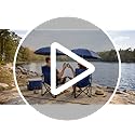 MakeBloom 2 Pack Portable Folding Camping Chairs with Adjustable Umbrella, Outdoor Canopy Chairs with Cup Holder, Lightwei...