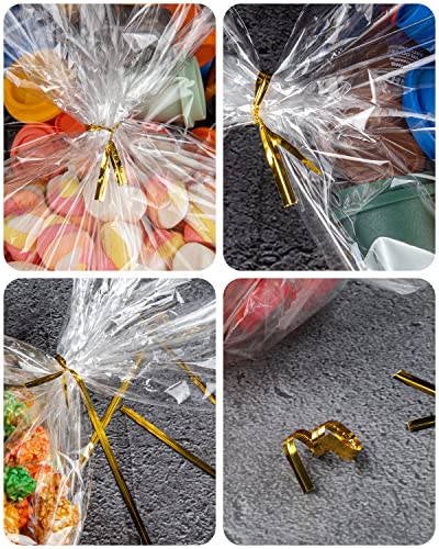 CUDICY 100pcs Cellophane Bags 10x14 Cellophane Wrap Goodie Bags Large Clear Gift Bag Party Favors Bag Clear Treat Bag with...