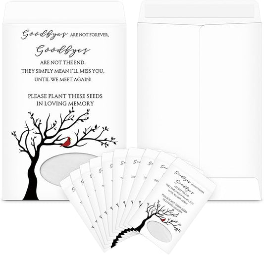 Humyoun 100 Pcs Cardinal Memorial Coin Envelopes Kraft Small Coin Envelopes Plant Small Flower Packets Celebration of Life...