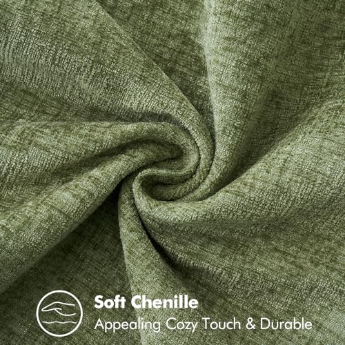 MIULEE Pack of 2 Couch Throw Pillow Covers 18x18 Inch Sage Green Farmhouse Decorative Pillow Covers with Stitched Edge Sof...