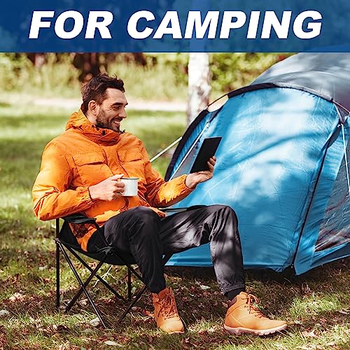 WEIDIORME 2 Pack Lightweight Camping Chairs for Adults & Teens, 250LBS Capacity Foldable Portable Chairs with Carry Bag, C...