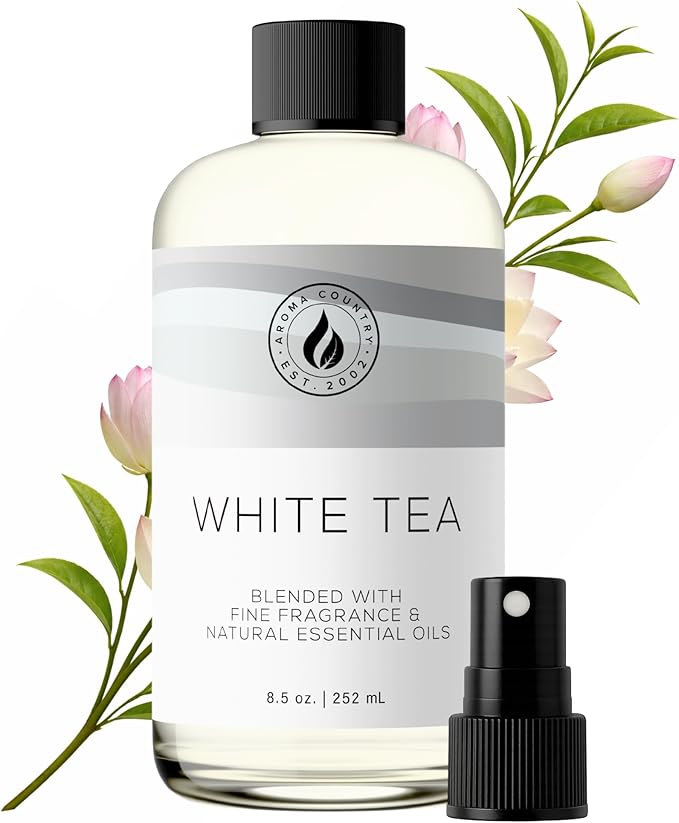 Aroma Country White Tea Diffuser Oil - Luxury Essential Oils for Diffuser Refill & Air Freshener Room Spray, Long-Lasting,...