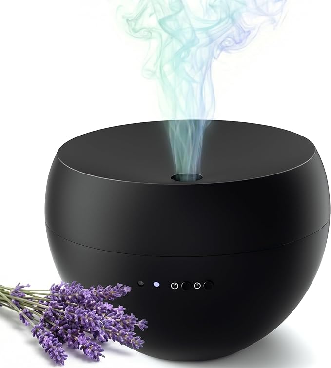 Essential Oil Diffuser, Small Ultrasonic Aromatherapy Diffuser with Auto-Off Function, Cool Mist Humidifier with 2 Modes, ...