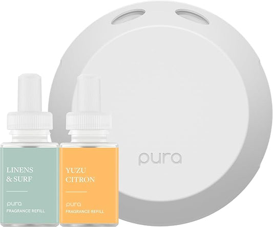 Pura Smart Home Fragrance Device Starter Set - Pura 4 - Scent Diffuser for Home - Includes Fragrance Aroma Diffuser - Squa...