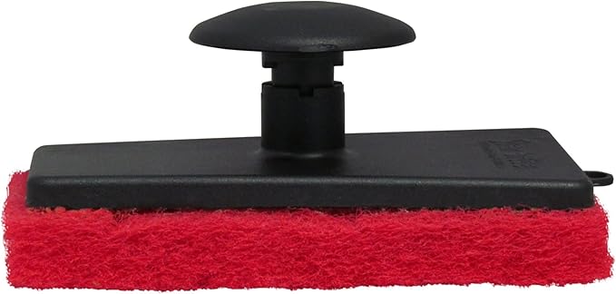 STAR BRITE All-Purpose Medium (Red) Scrubber Pad - Available in Medium, Fine & Coarse Textures with Ergonomic Handle for B...