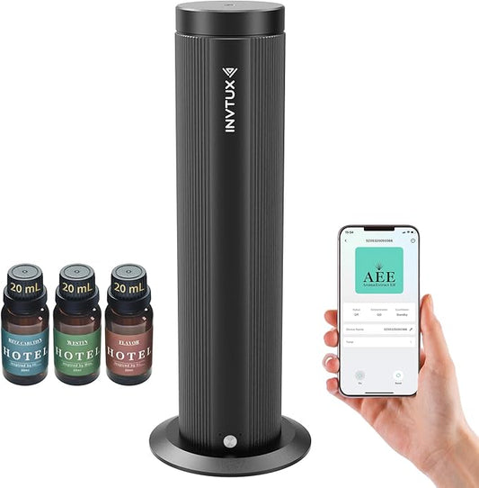 Waterless Essential Oil Diffuser Corded Diffuser with Hotel Collection Diffuser Oil, Scent Diffuser Starter Kit Cold Air D...