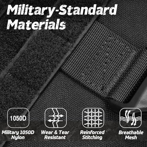 rabbitgoo Tactical Dog Harness for Large, Heavy Duty Pet Harness with Handle, No-Pull Service Vest Large Breed, Adjustable...