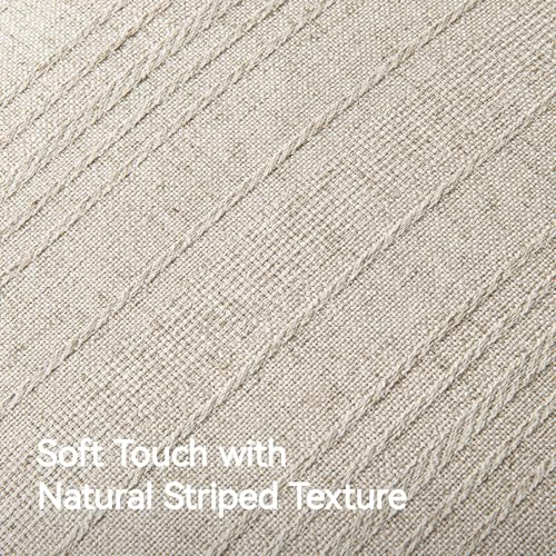 a moment Linen Pillow Covers Set of 2,Boho Farmhouse Throw Pillowcases Neutral Textured Decorative Covers for Couch Sofa B...