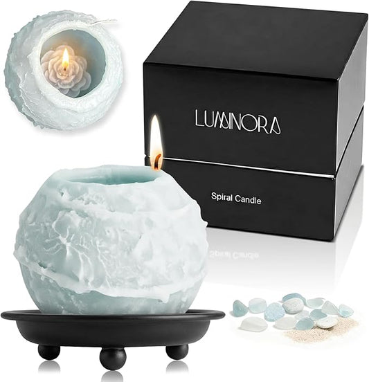 Spiral Light Candle - Unique Spiral Wick Candle Innovative Hollow Round Design - Decorative Candles for Home Decor - Cool ...