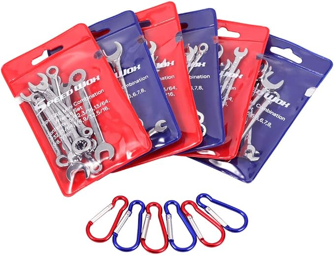 SPEEDWOX Ignition Wrench Set SAE Metric Small Open and Box Wrenches Mini Spanner Set Combination Wrench Set with Portable ...