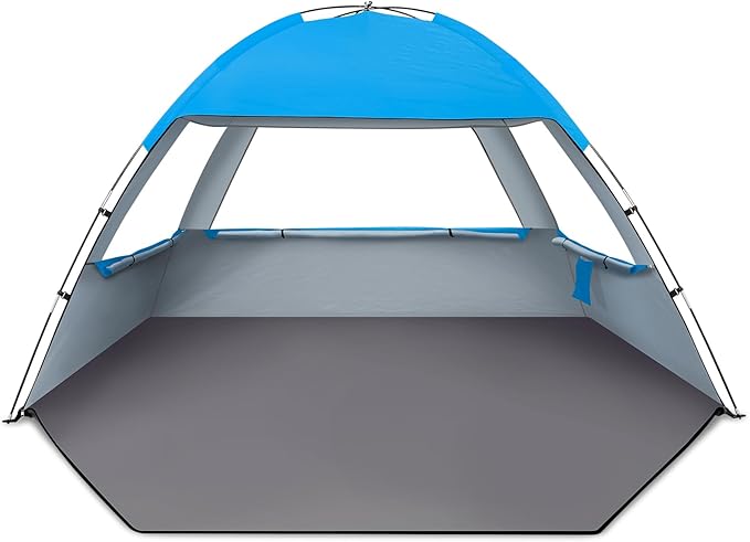 Venustas Beach Tent Sun Shelter for 3/4/6/8 Person, UPF 50+ UV Protection Beach Canopy, Lightweight and Easy Setup Cabana,...