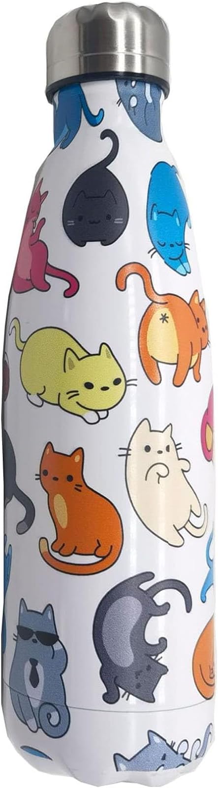 Makachen Cat Insulated Sport Water Bottles Stainless Steel Travel Mugs BPA Free Tumbler For Outdoor Camping Travel 20oz