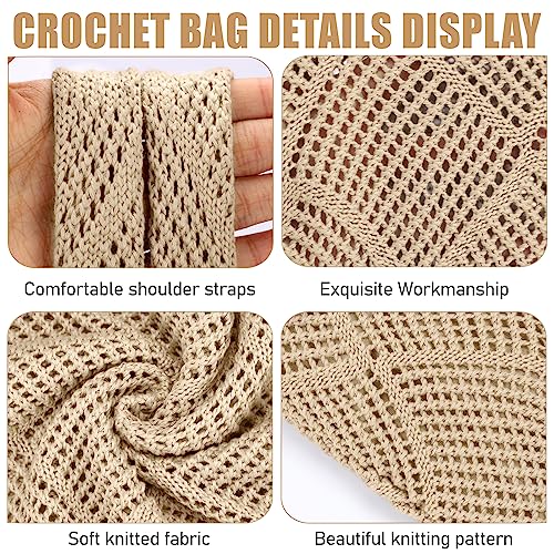 hatisan Crochet Bags for Women - Summer Beach Tote, Aesthetic Hippie Knit Bag