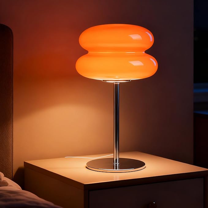 xiaojuande Bedroom Mushroom lamp, Medieval Modern Bedside Table lamp for Night Stands, Vintage dimmable Small Lamps, Cute ...