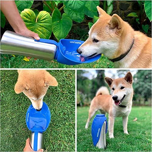 PupFlask Large Dog Water Bottle | 27 or 40 OZ Stainless Steel | Convenient Dog Drink Dispenser | Puppy Travel Water Bowl |...