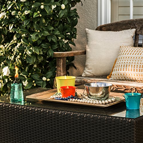TIKI Citronella Candle 28-Ounce – Triple Wick Metal Bucket with Lid (Silver) – Long-Lasting Outdoor Candle for Patio, Dec...