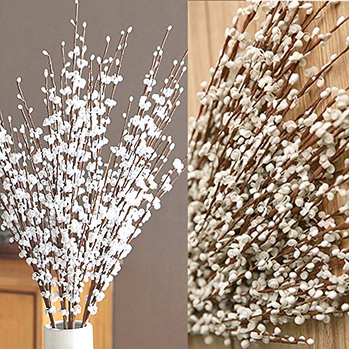 Wootkey 5pcs 29.5" Faux Jasmine Artificial Flowers Tall White Floral Branches Stem for Home Wedding Vase Filler Party DIY ...