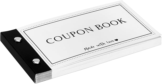 JULEASEL Personalized Coupon Book - 30 Blank DIY Vouchers for All Occasions, Thoughtful Gift for Mom, Grandma, Wife, Girlf...
