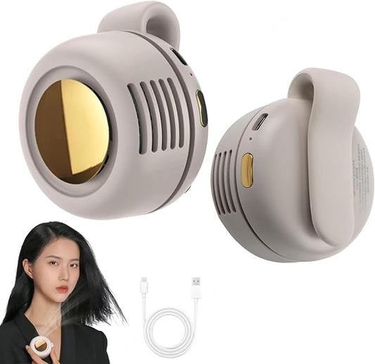 Portable Silent Mini Bladeless Fan Clip On, 2026 New Adjustable 3 Speeds Suspended Waist Fans for Shirt, Mini Fan With Cli...