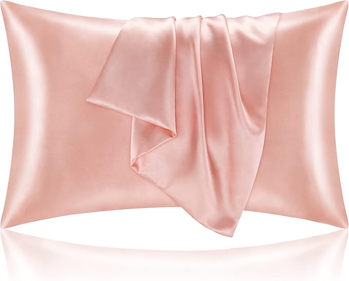 BEDELITE Satin Pillowcase for Hair and Skin, Super Soft and Cooling Similar to Silk Pillow Cases 2 Pack with Envelope Clos...