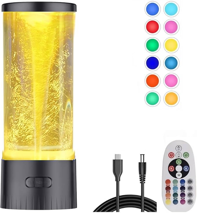 Mindiverse 12.5Inches Twister Hurricane Light with Remote & Breath Light - Water Vortex Mood Lamp, Fun and Exciting Gift f...