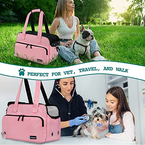 PetAmi Small Dog Purse Carrier, Soft-Sided Pet Carrier Bag with Pockets, Portable Puppy Cat Travel Handbag Tote, Airline A...