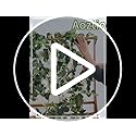 Aoztio 2 Pack 6Ft Artificial Eucalyptus Flower Garland with White Roses, Faux Floral Greenery Garland Fake Flower Vines fo...