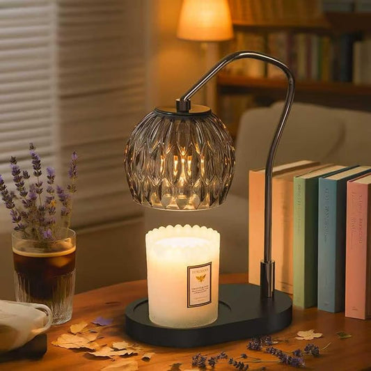 WYghyronic Candle Warmer Lamp with Timer & 4-Level Dimmer, Electric Wax Warmer for Jar Candles, Black Home Decor with 2 Bu...