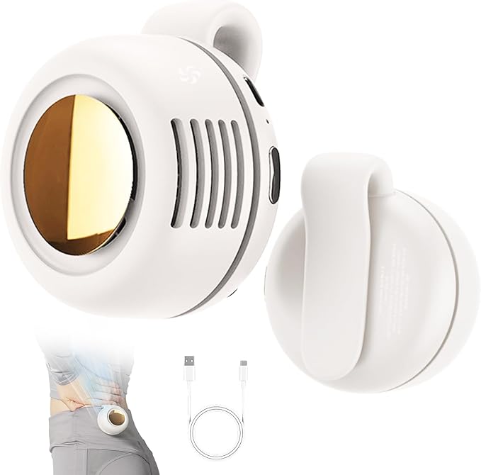 360° Rotatable Portable Mini Clip-on Fan, Small Fan Clip on for Shirt & Waist, 2026 New Adjustable 3-Speed Suspended Whirl...