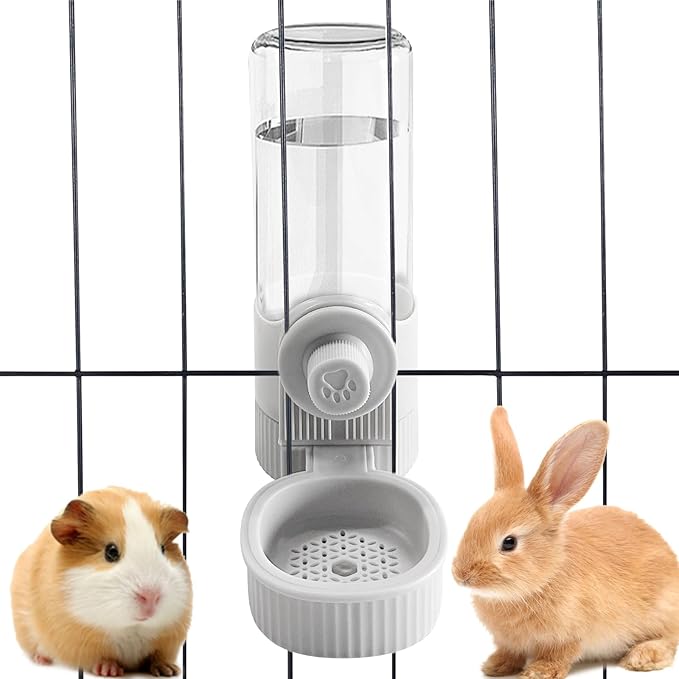 18OZ Rabbit Water Bottle, Pet Water Bottle for Cage Crate,Hanging Automatic Water Dispenser for Cage,Ferret Bunny Guinea P...