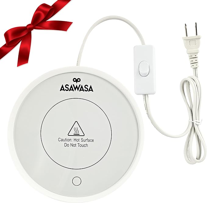 ASAWASA Smart Candle Warmer for Large Jar, Coffee Mug Warmers, with Gravity Switch Auto Shut-On/Off, Safely and evenly Rel...