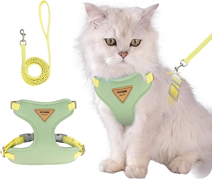 wanheart Cat Harness and Leash Set Escape-Proof Adjustable cat Leash and Harness Combo Suitable for All cat Breeds (Green,...